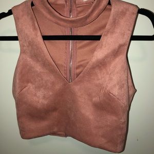 V-cut velvet top